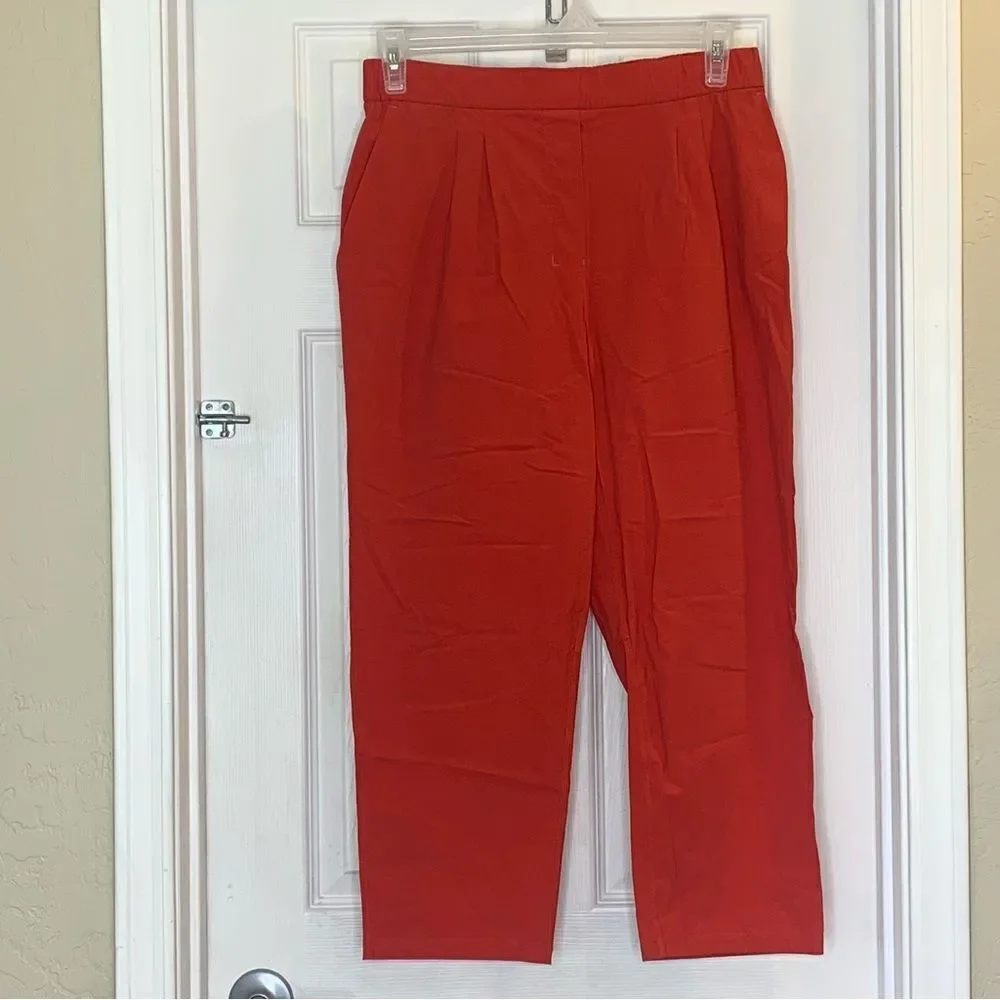 Lululemon Your True Trouser High Rise Crop Carnation Red Size 10